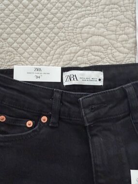 Zara Black Skinny Jeans with Copper Rivets
